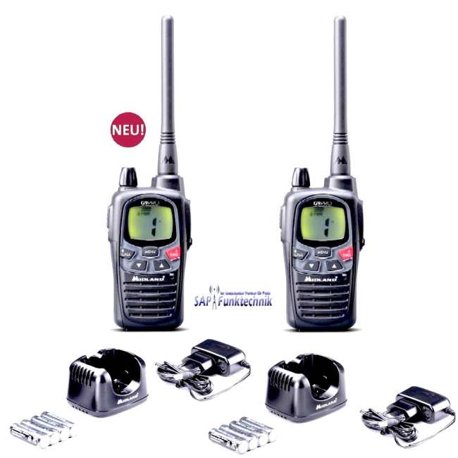 2er-Kofferset MIDLAND G9 Pro PMR+LPD inkl. MA 31-L Pro Security Headset